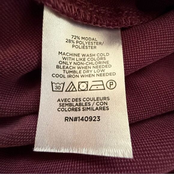 Lou & Grey Burgundy Sandwashed Sleeveless Romper size small - Picture 8 of 9